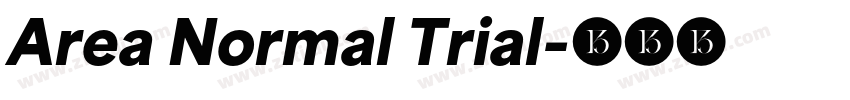 Area Normal Trial字体转换